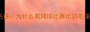 网球VS羽毛球为什么看网球比赛比羽毛球更过瘾