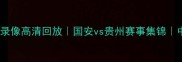 国安vs贵州比赛录像高清回放国安vs贵州赛事集锦中超焦点战深度